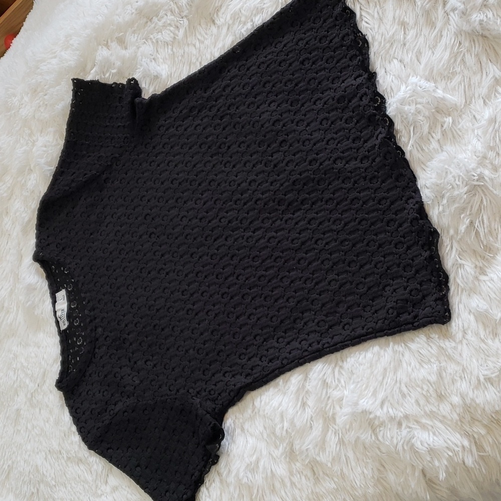 Hollister Sheer black t shirt size L - Picture 1 of 4